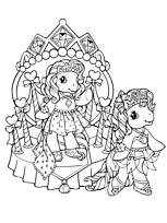 coloriage podium princesses petits poneys